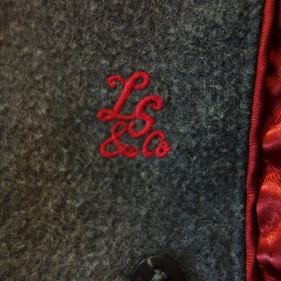 Rare One-of-a-Kind Vintage Levi's Pea Coat featuring Custom MadAndie Cross - M - Picture 8 of 9